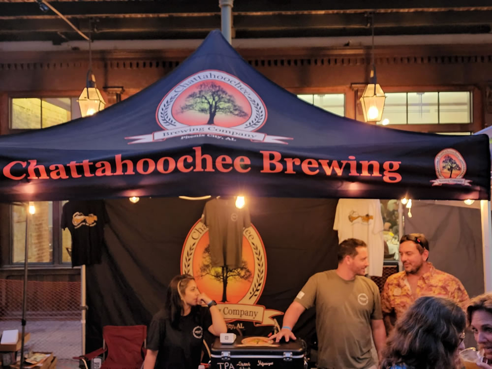 Chattahoochee Brewing Booth in 2022 Emerald Coast Beer Festival
